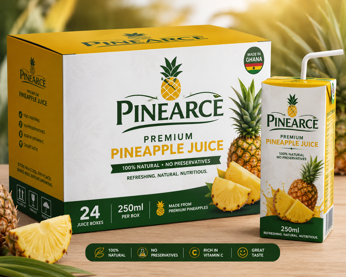 Pinearce Premium Pineapple Juice – 1 Carton